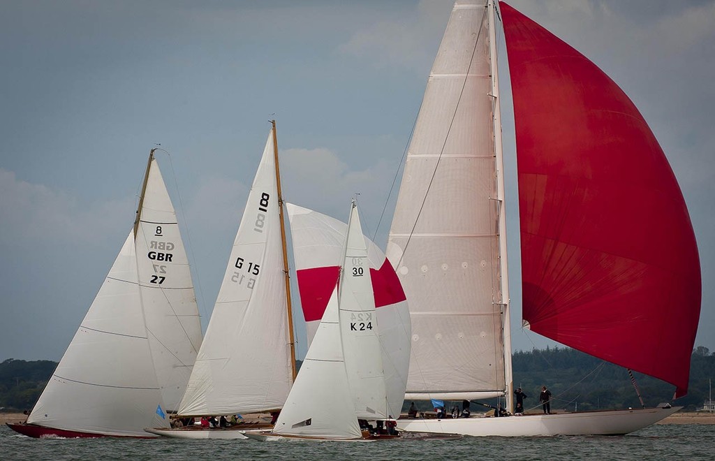 Panerai British Classic Week 2012 - If and Gluckauf beating up, cross Anne Sophie and Savannah running down © Guido Cantini