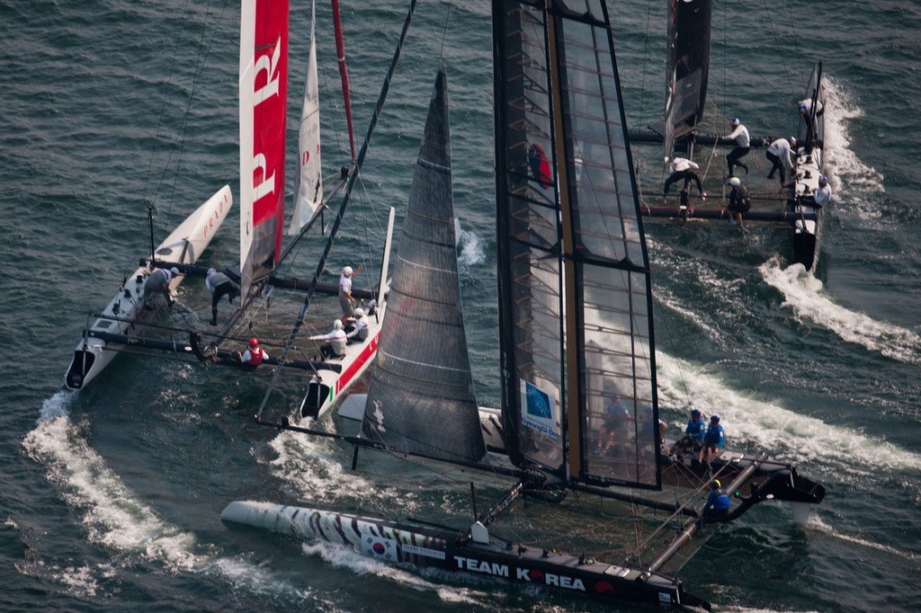 Newport (USA,RI), 34th America’s Cup, America’s Cup World Series  Newport 2012, Racing Day 2  © ACEA - Photo Gilles Martin-Raget http://photo.americascup.com/