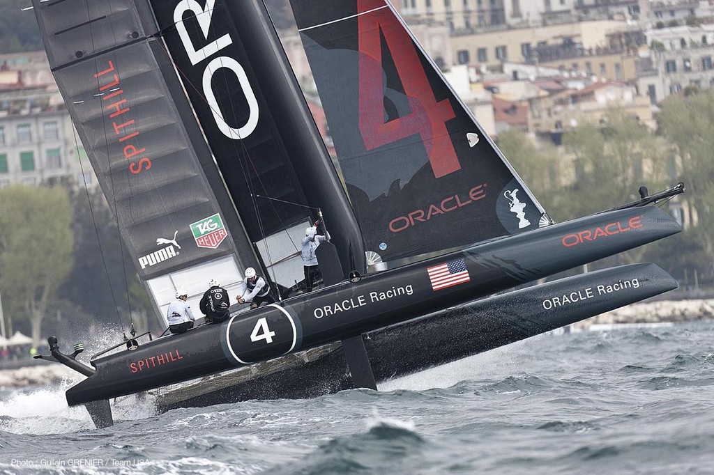 ACWS Naples: Oracle Racing Racing on day 1 - Fleet races for seeding © Guilain Grenier Oracle Team USA http://www.oracleteamusamedia.com/