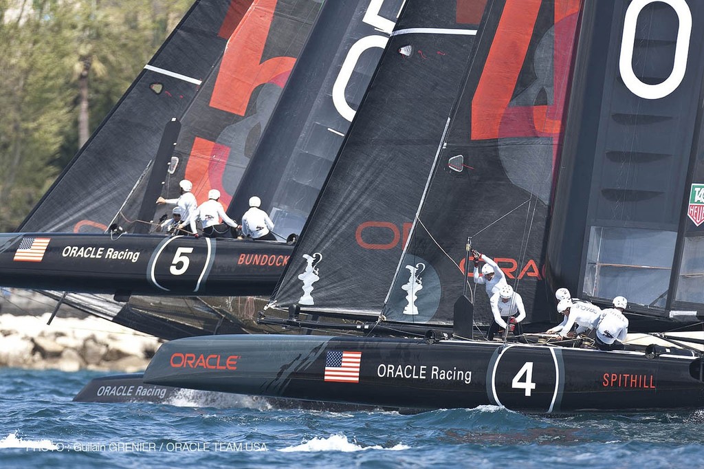 12-04-2012 / Naples (ITA) / 34th America's Cup / ACWS Naples / Oracle Racing / Racing Day 2*** 12-04-2012 / Naples (ITA) / 34th America's Cup / ACWS Naples / Oracle Racing / Racing Day 2 photo copyright Guilain Grenier Oracle Team USA http://www.oracleteamusamedia.com/ taken at  and featuring the  class