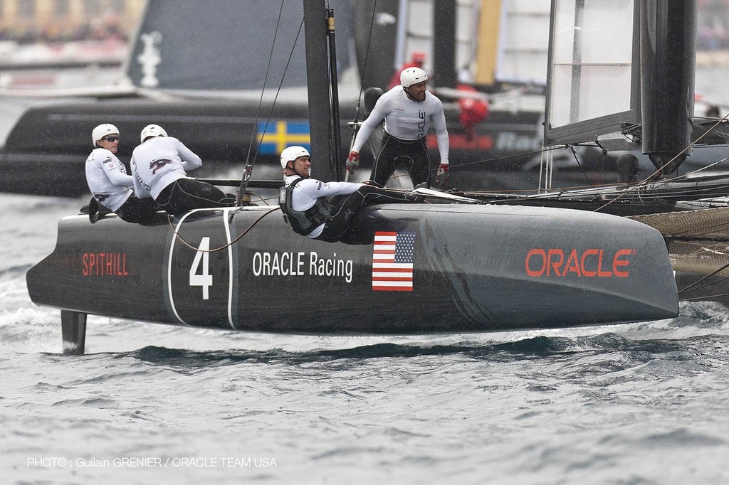 15-04-2012 / Naples (ITA) / 34th America's Cup / ACWS Naples / Oracle Racing /Final racing day*** 15-04-2012 / Naples (ITA) / 34th America's Cup / ACWS Naples / Oracle Racing / Final racing day photo copyright Guilain Grenier Oracle Team USA http://www.oracleteamusamedia.com/ taken at  and featuring the  class