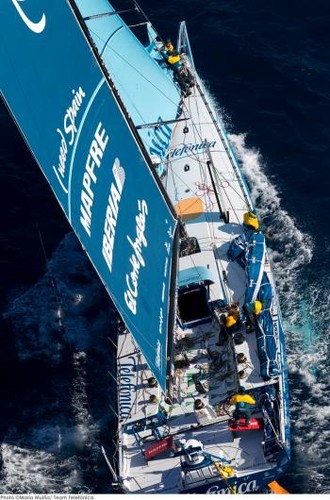 Team Telefonica heading for the finish in Lorient © Equipo Telefonica