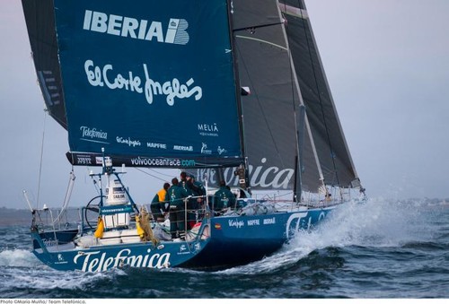 Team Telefonica heading for the finish in Lorient © Equipo Telefonica