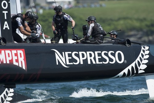 Emirates Team New Zealand in day threes second fleet race where the team finished first. America;s Cup World Series Regatta in Newport, Rhode Island, USA.  © Chris Cameron/ETNZ http://www.chriscameron.co.nz