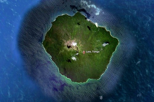 The island of Late is located to the west of Vava’u, Tonga © Google Earth