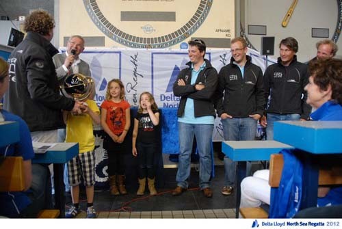 Team Elke receives the Hans Horrevoets Memorial Trophy © Delta LLoyd North Sea Regatta http://www.nsr.nl/