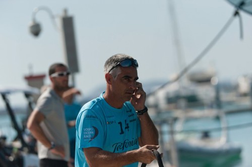 Team Telefonica technical director Horacio Carabelli at the shore base at leg 3 finish from Abu Dhabi, UAE to Sanya, China. Technical director Horacio Carabelli  © Paul Todd/Volvo Ocean Race http://www.volvooceanrace.com