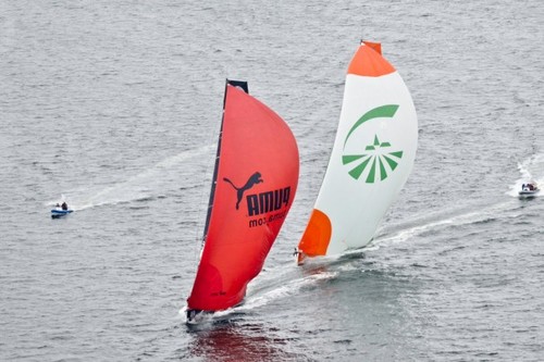 Puma leads Groupama - Final InPort Race, Galway, Ireland © Paul Todd/Volvo Ocean Race http://www.volvooceanrace.com