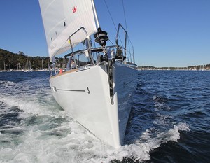 New fixed mounting for asymmetric furler in the anchor fairlead is visible here. - Oceanis 45 photo copyright  John Curnow taken at  and featuring the  class