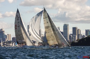 A bit of spinnaker action in race 9 of the CYCA Audi Winter Series on Sunday 1st July - CYCA Audi Winter Series 2012 - Race 9 photo copyright Beth Morley - Sport Sailing Photography http://www.sportsailingphotography.com taken at  and featuring the  class