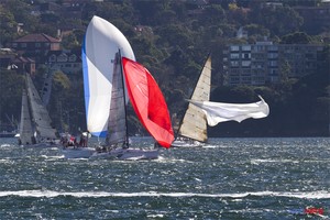 There was some interesting spinnaker action in race 7 of the CYCA Audi Winter Series  - CYCA Audi Winter Series 2012 - Race 7 (Sunday 17th June) photo copyright Pierre Spee - copyright www.sportsailingphotography.com taken at  and featuring the  class