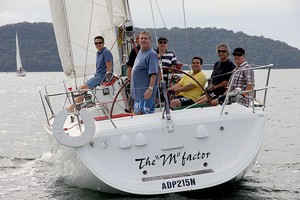 Attention please on board M Factor. - Vicsail Pittwater Beneteau Regatta photo copyright  John Curnow taken at  and featuring the  class