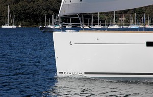 A very modern, steep rake bow allows for the long waterline and increased performance. - Oceanis 45 photo copyright  John Curnow taken at  and featuring the  class