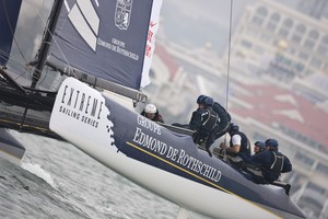 Groupe Edmond de Rothschild - Act 2, Day 3, Extreme Sailing Series 2012 photo copyright Lloyd Images http://lloydimagesgallery.photoshelter.com/ taken at  and featuring the  class