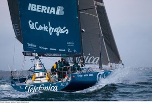 Team Telefonica heading for the finish in Lorient photo copyright Equipo Telefonica taken at  and featuring the  class