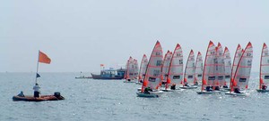 2 Boats are being swept downwind from the line by the current - 2007 Byte CII World Championship Day 3 photo copyright Byte Class http://bytechamps.org/ taken at  and featuring the  class