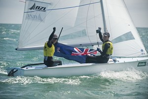 470 W (NZL 75) Jo Aleh and Olivia Polly Powrie - Skandia Sail for Gold Regatta 2012 photo copyright onEdition http://www.onEdition.com taken at  and featuring the  class