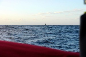 Abu Dhabi in sight - Camper sailed by Emirates Team NZ - Leg 6, Volvo Ocean Race photo copyright Hamish Hooper/Camper ETNZ/Volvo Ocean Race taken at  and featuring the  class