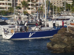 V5 enters the marina at Noumea, and was the first monohull to finish Sail Noumea 2012 photo copyright Sail Noumea 2012 http://www.sailnoumea.com/ taken at  and featuring the  class