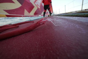 Broken tackline - Camper sailed by Emirates Team NZ - Leg 6, Volvo Ocean Race photo copyright Hamish Hooper/Camper ETNZ/Volvo Ocean Race taken at  and featuring the  class