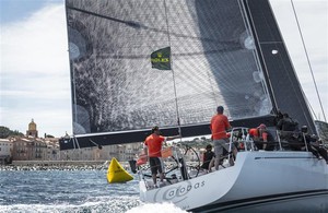 AROBAS (FRA) with Saint-Tropez in the background - Giraglia Rolex Cup 2012 photo copyright  Rolex/ Kurt Arrigo http://www.regattanews.com taken at  and featuring the  class