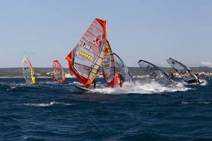 Allen leads the final - PWA Catalunya World Cup 2012 photo copyright  John Carter / PWA http://www.pwaworldtour.com taken at  and featuring the  class