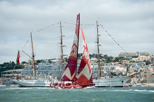 CAMPER with Emirates Team New Zealand before the start of Leg eight from Lisbon, Portugal. Volvo Ocean race 2011-12. 10/6/2012 photo copyright Chris Cameron/ETNZ http://www.chriscameron.co.nz taken at  and featuring the  class