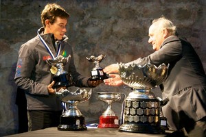 Collecting the prize - Mal was flying to Barcelona to meet his wife Fiona - Trofeo SAR Princesa Sofia Mapre 2012 photo copyright  Victor Kovalenko taken at  and featuring the  class