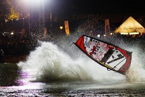 Crash and burn - PWA Podersdorf Surf World Cup 2012 photo copyright  John Carter / PWA http://www.pwaworldtour.com taken at  and featuring the  class