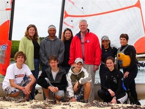 Front row: Ryan Saraiva; Campbell Duffy; Cameron Pimentel; Madeline Gardner. Back row: Pam Saraiva, Event Committee; Stevie Dickinson, Judy Gardner, Event Committee; Preston Hutchings; Pat Young, Event Committee and Byte Class of Bermuda President; Leatrice Roman, Event Committee. photo copyright Byte Class http://bytechamps.org/ taken at  and featuring the  class
