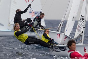 Hannah MILLS and Saskia CLARK (GBR 118) - 470 World Championship 2012 photo copyright Thom Touw http://www.thomtouw.com taken at  and featuring the  class