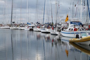 Yachts lined up on the Collector Jetty at FSC, prior to the start - Fremantle to Bali 2012 photo copyright Bernie Kaaks taken at  and featuring the  class