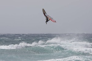 Koster goes one legged - PWA Tenerife World Cup 2012 photo copyright  John Carter / PWA http://www.pwaworldtour.com taken at  and featuring the  class