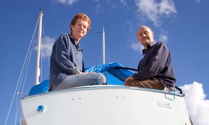 Paul and Rachel Chandler on their newly renovated Lynn Rival photo copyright  SW taken at  and featuring the  class