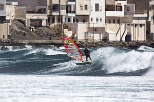 Olga Raskina on the wave - PWA Pozo World Cup 2012 photo copyright  John Carter / PWA http://www.pwaworldtour.com taken at  and featuring the  class