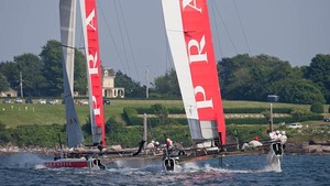 First day of training in Newport. ACWS photo copyright ACEA - Photo Gilles Martin-Raget http://photo.americascup.com/ taken at  and featuring the  class
