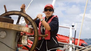 South Passage - on the helm - photo by Fiona Harper photo copyright  SW taken at  and featuring the  class