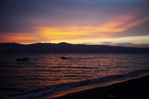 Sunset over Reggio Calabria - PWA Reggio Calabria World Cup 2012 Day 5 photo copyright  John Carter / PWA http://www.pwaworldtour.com taken at  and featuring the  class