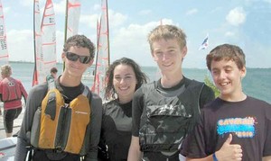 Team Cayman: Christopher Delaney, Lizzie Wauchope, Marina Maffessanti and Ben Williams photo copyright Byte Class http://bytechamps.org/ taken at  and featuring the  class