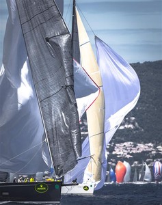 The fleet in tight competition during the first inshore race  - Giraglia Rolex Cup 2012 photo copyright  Rolex/ Kurt Arrigo http://www.regattanews.com taken at  and featuring the  class