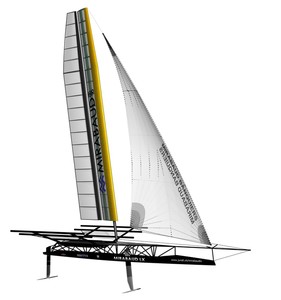 Mirabaud LX - New wing mast 3D rendering photo copyright Mathias Bavaud taken at  and featuring the  class