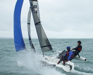 Bill and Miranda - Wetas Volvo racer chasing, March 17 & 18 2012 photo copyright SW taken at  and featuring the  class