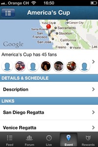 America&rsquo;s Cup tracking app photo copyright SW taken at  and featuring the  class