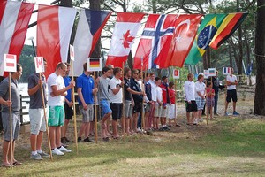 Opening ceremony countries and flags - 2012 Finn Silver Cup photo copyright Finn Class http://www.finnclass.org taken at  and featuring the  class