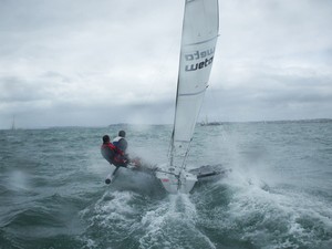 Smoking Roger Kitchen - Wetas Volvo racer chasing, March 17 & 18 2012 photo copyright SW taken at  and featuring the  class