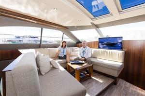 Accommodations aboard Voodoo include a large forward cabin with private en-suite bathroom, and three additional cabins. photo copyright Sarah Ruggiero taken at  and featuring the  class
