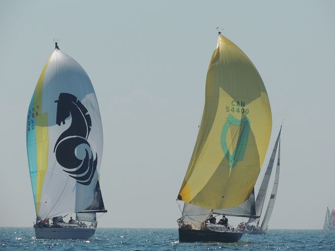 Beneteau First 40 on the left and 40.7 on the right - Etobicoke Yacht Club Level & Open Regatta © John Crawley