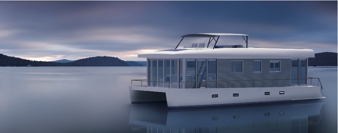 Mothership solar hybrid luxury cruiseboat - Eco Boat Show, Bayview © Dick Clarke