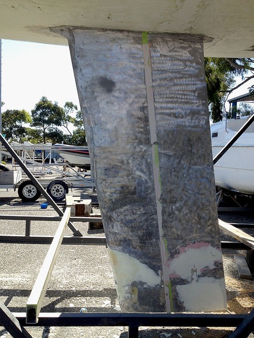 The keel was stripped down completely during the restoration. - Forgacs Defence Spring Regatta © Tom Braidwood