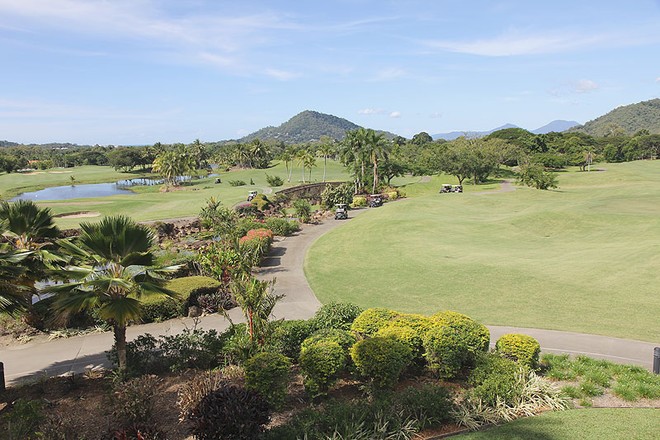 Didn't bring your clubs? No problem - Paradise Palms has them for hire, so you can still get a round in. ©  John Curnow